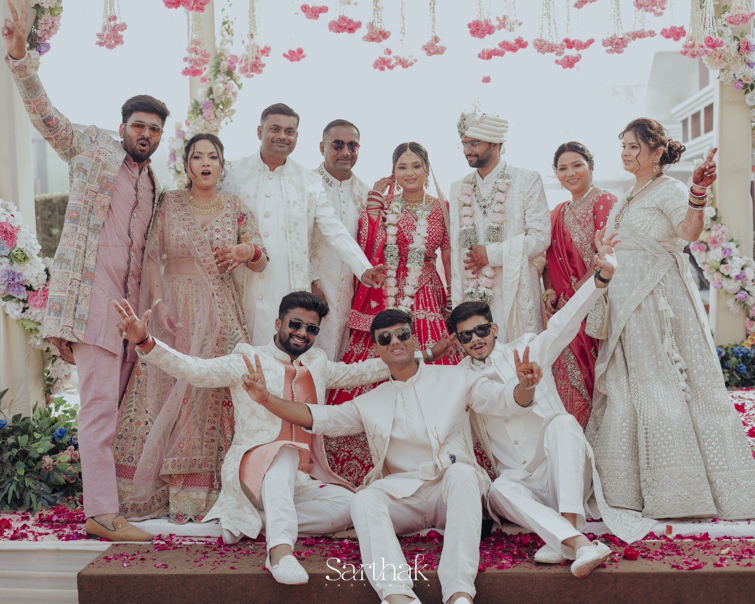 Group portrait at the mandap